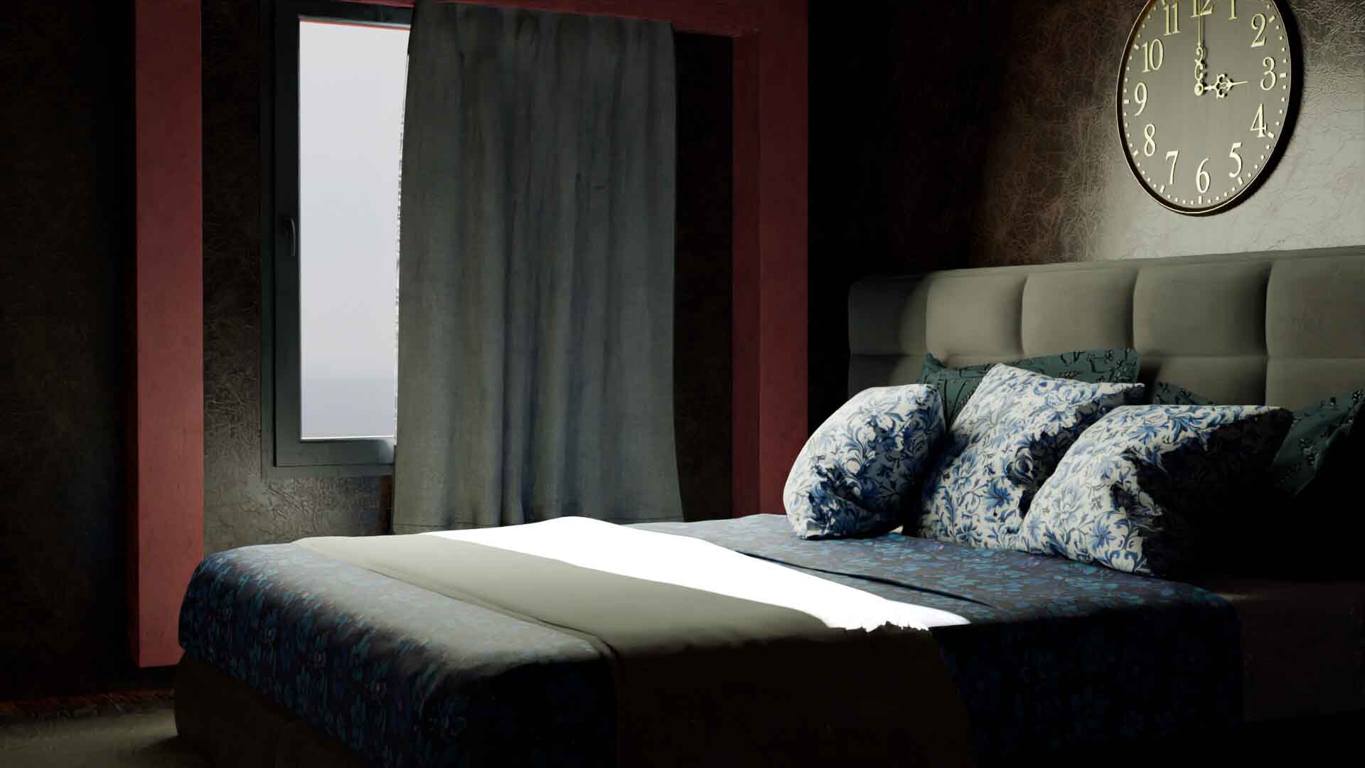 modern bedroom interior design render